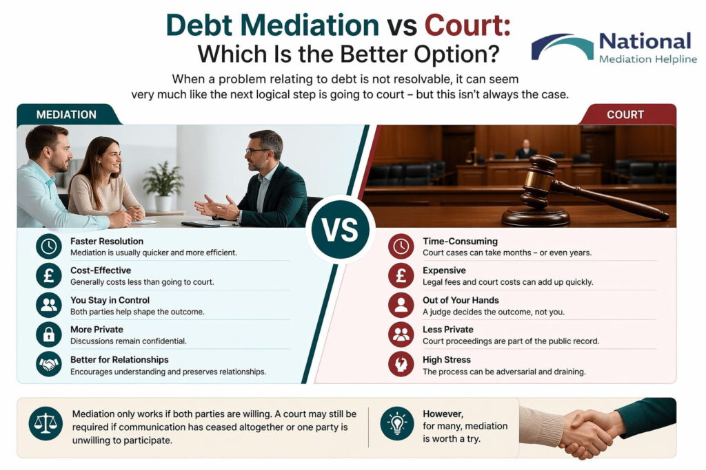 Debt Mediation vs Court: Which Is the Better Option Weymouth