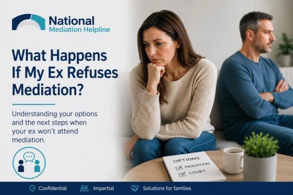 what if my ex refuses mediation Weymouth?